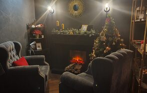 Konig Technical Center. Лофт-кальянная с камином