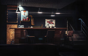 Брутальный лофт с барной стойкой