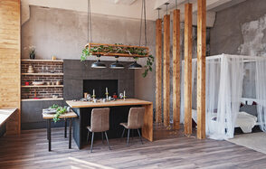 Зал Альпы Интерьерный зал в стиле шале