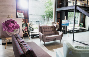 Лофт-пространство с высокими потолками