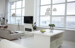 Mirseliz Белый лофт в стиле минимализм