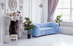  Mirseliz Светлый зал-лофт в классическом стиле