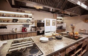 Лофт с кухней для праздников