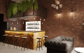 Designer loft with theater stage