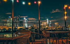 Brick tower with a view roof