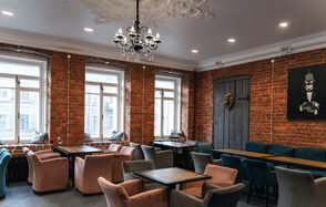 Loft with stucco and large windows