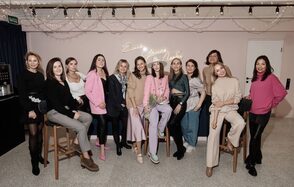 Стилизованный лофт в сине-розовых оттенках