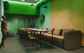 Лофт-центр Б69. Зал Бохо с верандой на крыше