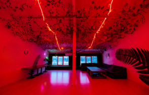 ATMOSFERA. ECO  Белый лофт с неоновой подсветкой