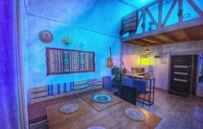 Двухуровневый лофт с растениями