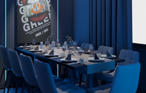 Детройт. Яркий лофт в синих тонах