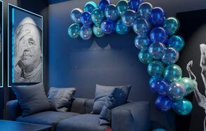 Детройт. Яркий лофт в синих тонах