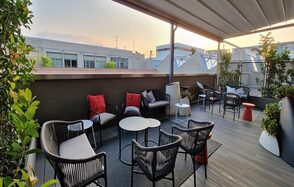 An industrial loft with a terrace in Bicocca