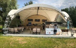 Шатер 100 кв.м близ воды