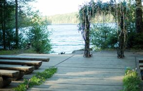 Банкетный зал на базе отдыха Ильичево