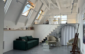 Арт-лофт на мансардном этаже