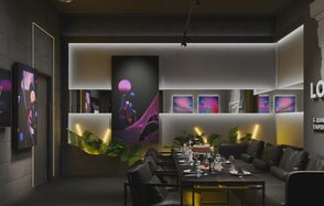 Лофт в темных тонах с авторским дизайном с верандой на крыше