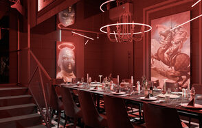 Лофт-центр Б69. Зал Красная комната с верандой на крыше