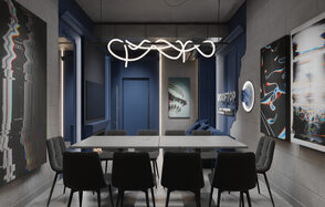 ИглуЛофт. Айсберг. Лофт-зал в глубоких синих тонах