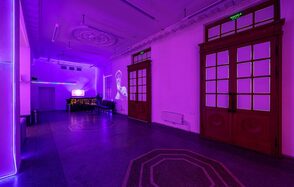 Лофт Энгейдж. Просторный зал с неоном