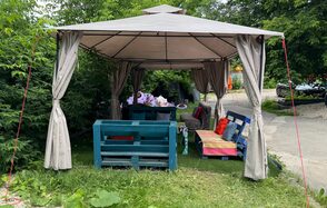 Лофт с верандой и мангалом