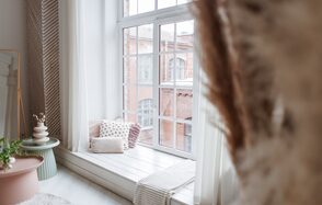 Bright room for family celebrations